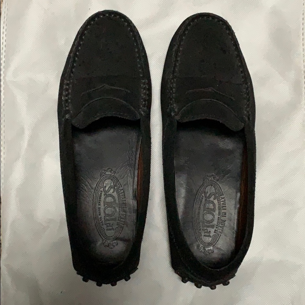 Tod’s Black Suede Loafers - gently used